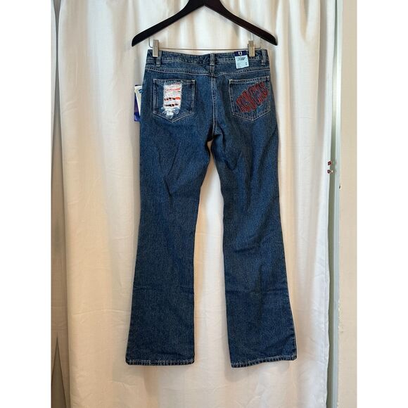 Vintage NY Knicks Jeans Size 7/29 Low Rise Flare NBA !  1990's/2000's Y2K - Picture 3 of 13